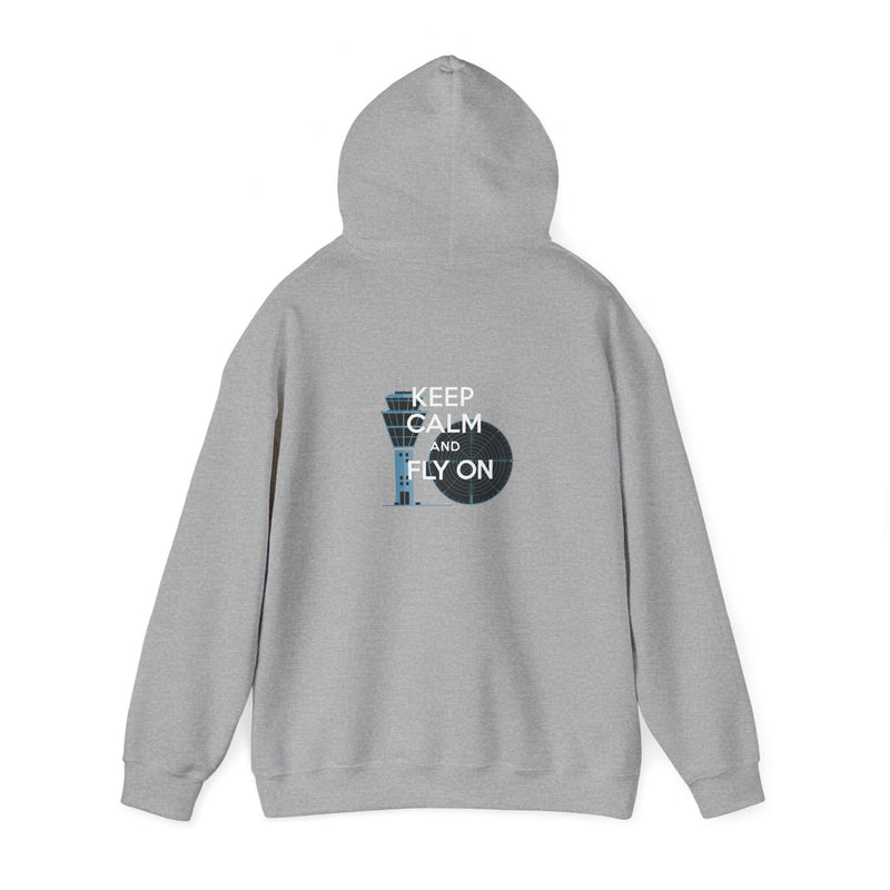 Keep Calm and Fly On  Unisex Heavy Blend™ Hooded Sweatshirt