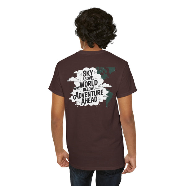 Unisex Heavy Cotton Tee: "sky above world below" T-Shirt