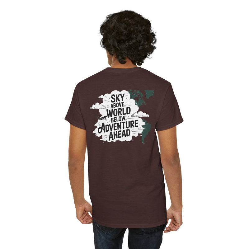 Unisex Heavy Cotton Tee: "sky above world below" T-Shirt