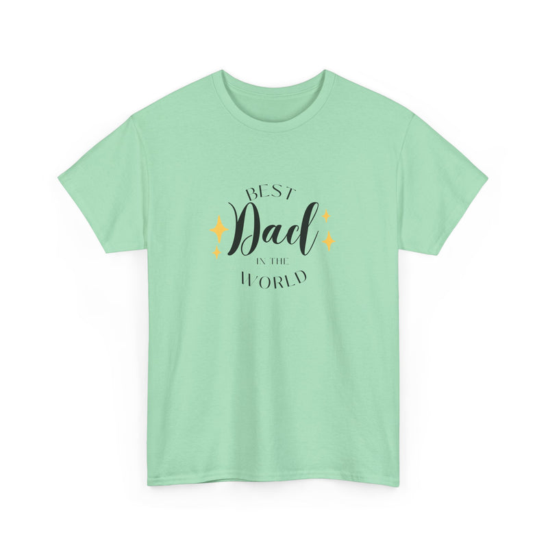 Best Dad Heavy Cotton Tee - Perfect Gift for Father's Day