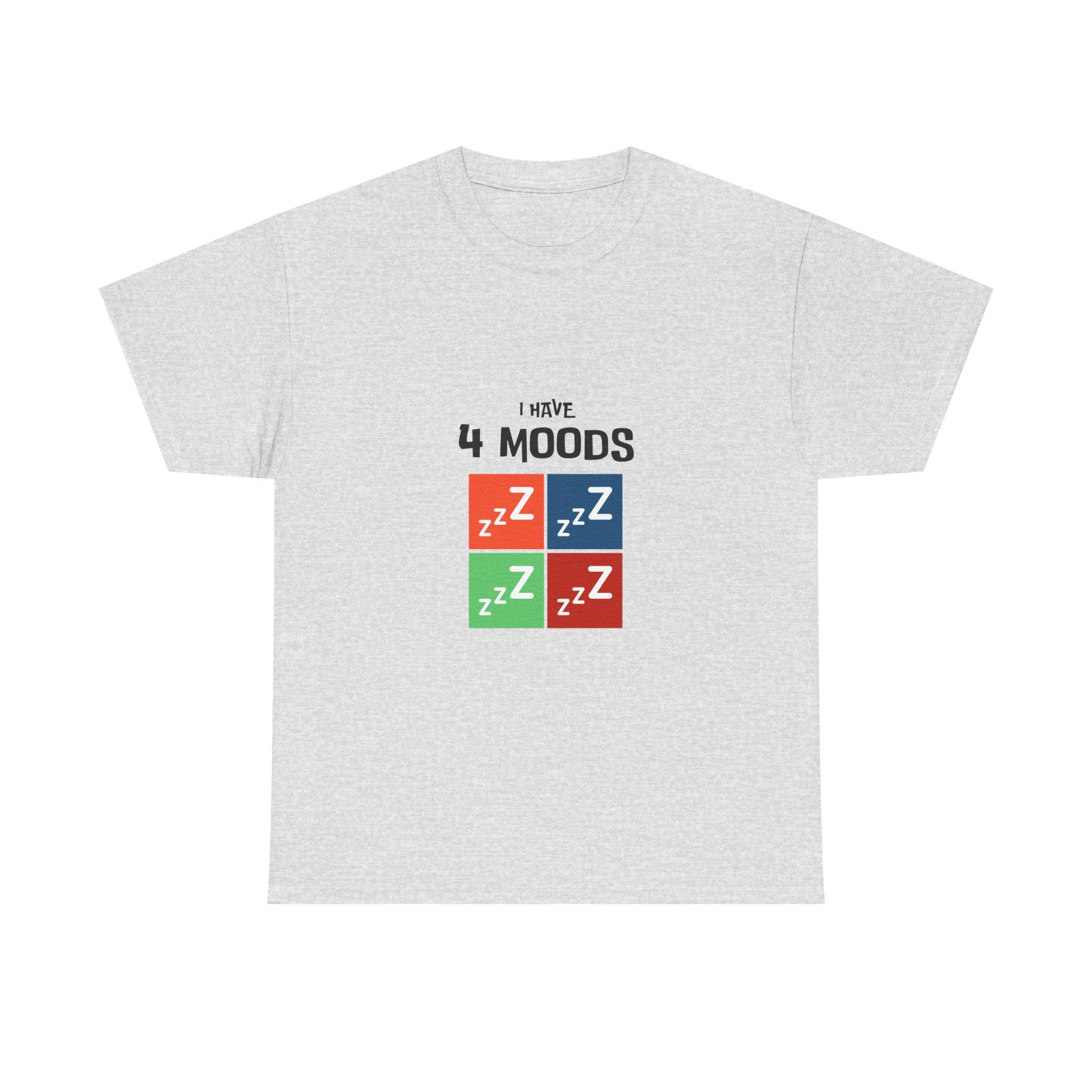 Unisex Heavy Cotton Tee - 'I Have 4 Moods' Graphic T-Shirt for Casual Comfort