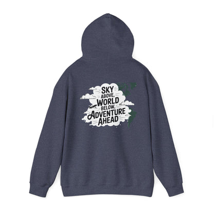 Unisex Heavy Blend™ Hooded Sweatshirt Sky above world below