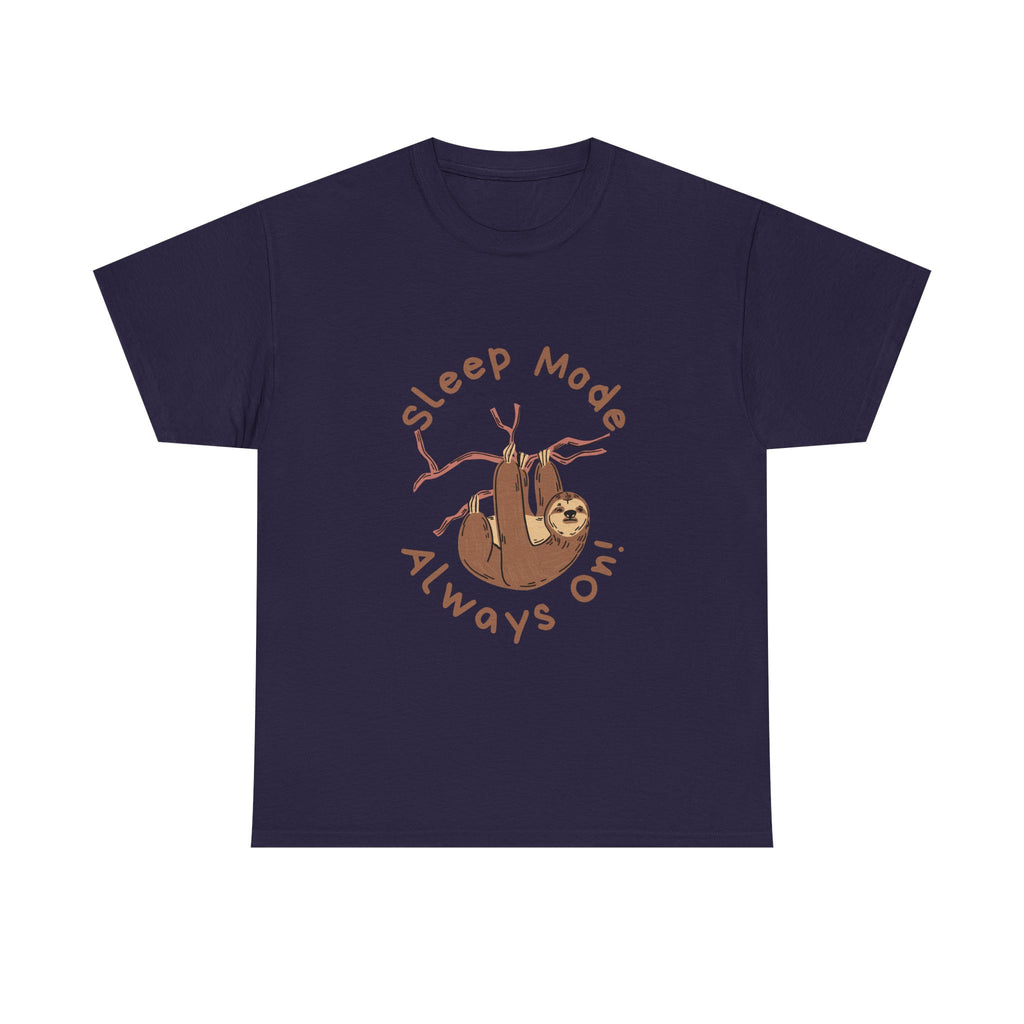 Sleep Mode Sloth Unisex Heavy Cotton Tee - Relaxed Fit T-Shirt