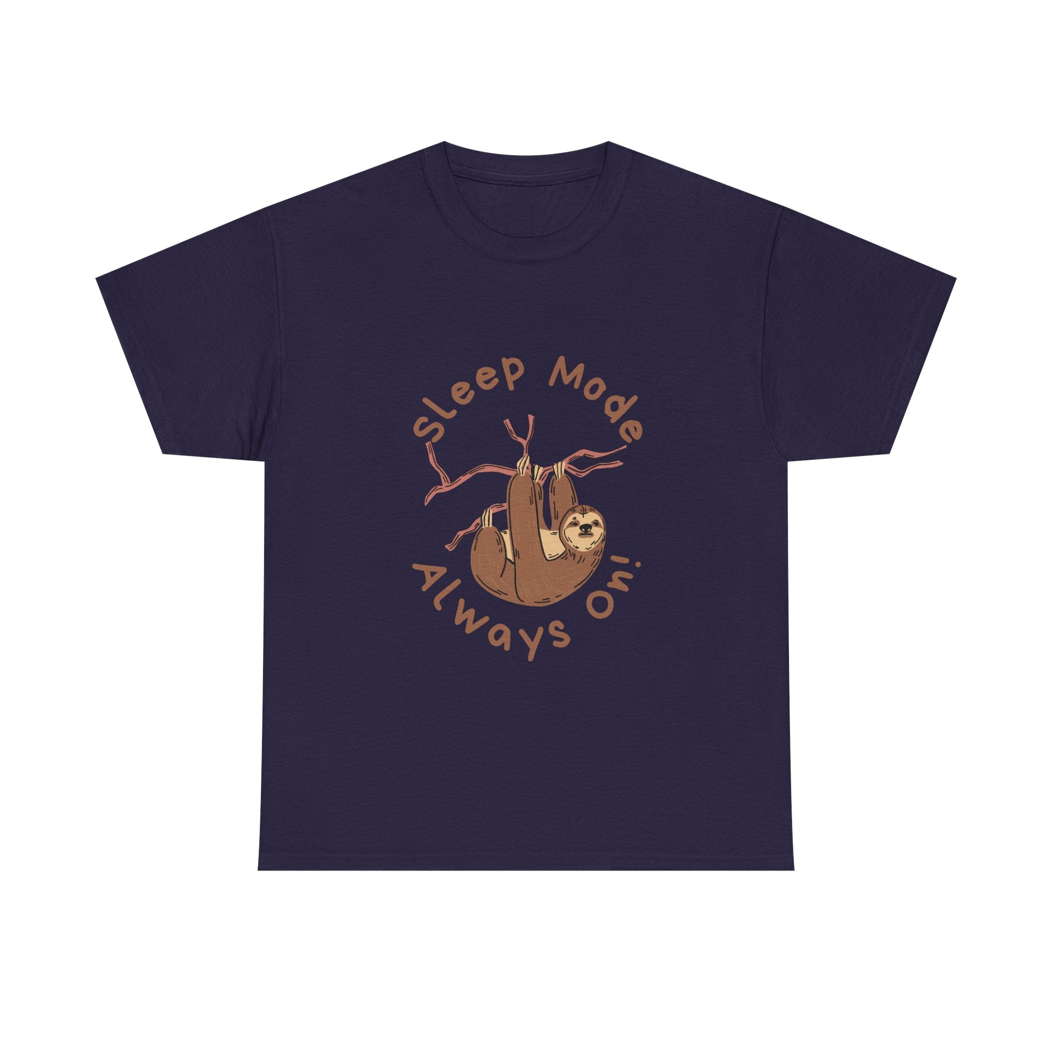 Sleep Mode Sloth Unisex Heavy Cotton Tee - Relaxed Fit T-Shirt