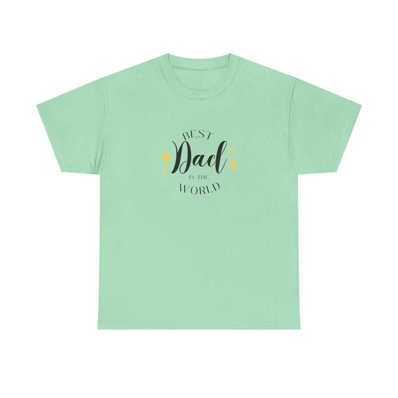 Best Dad Heavy Cotton Tee - Perfect Gift for Father's Day