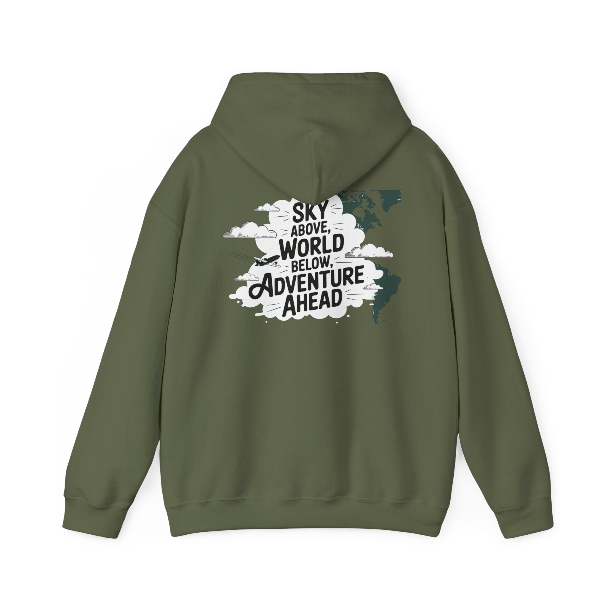 Unisex Heavy Blend™ Hooded Sweatshirt Sky above world below