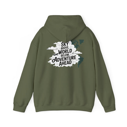 Unisex Heavy Blend™ Hooded Sweatshirt Sky above world below