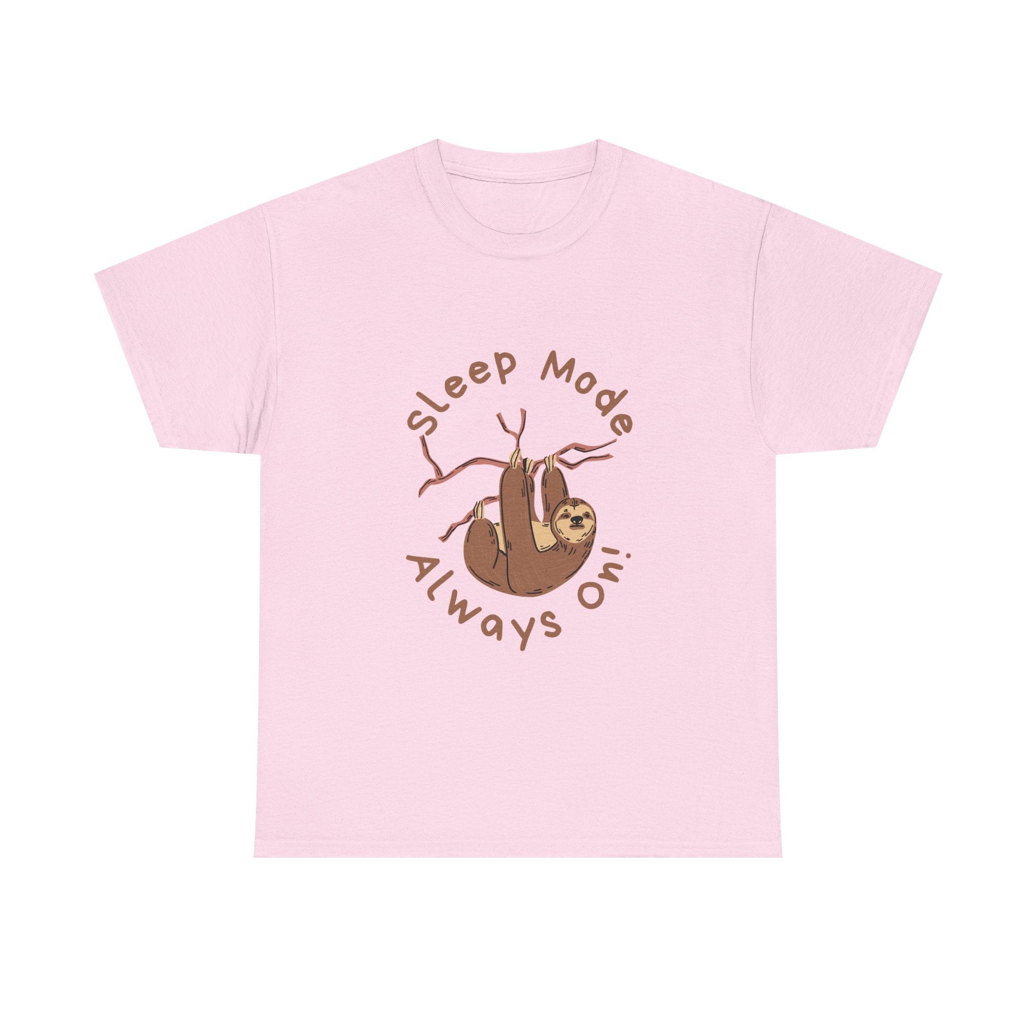 Sleep Mode Sloth Unisex Heavy Cotton Tee - Relaxed Fit T-Shirt