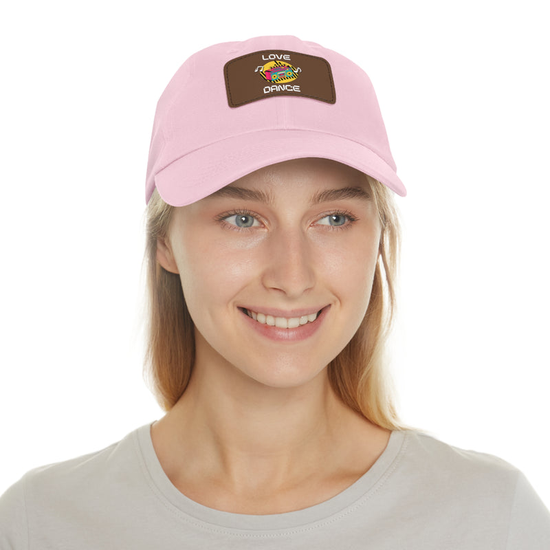 Love Dance Dad Hat with Leather Patch - Casual Style for Dance Lovers