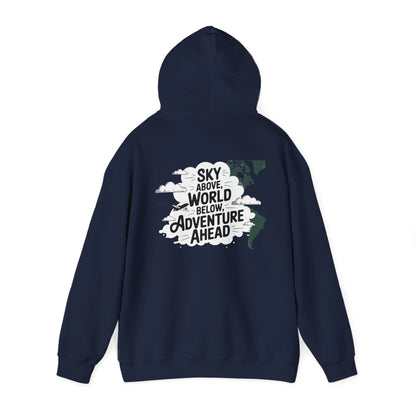 Unisex Heavy Blend™ Hooded Sweatshirt Sky above world below