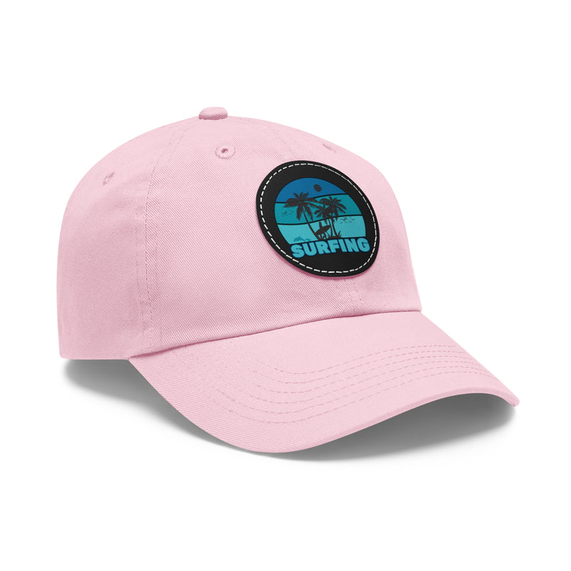 Surfing Dad Hat with Leather Patch - Casual Beach Style