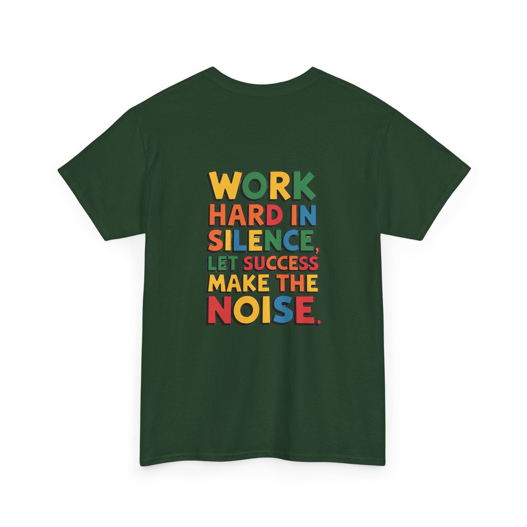 Work hard in Silence Unisex Heavy Cotton Tee for Everyday Style