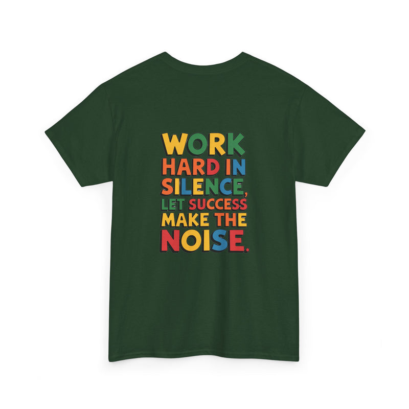 Work hard in Silence Unisex Heavy Cotton Tee for Everyday Style