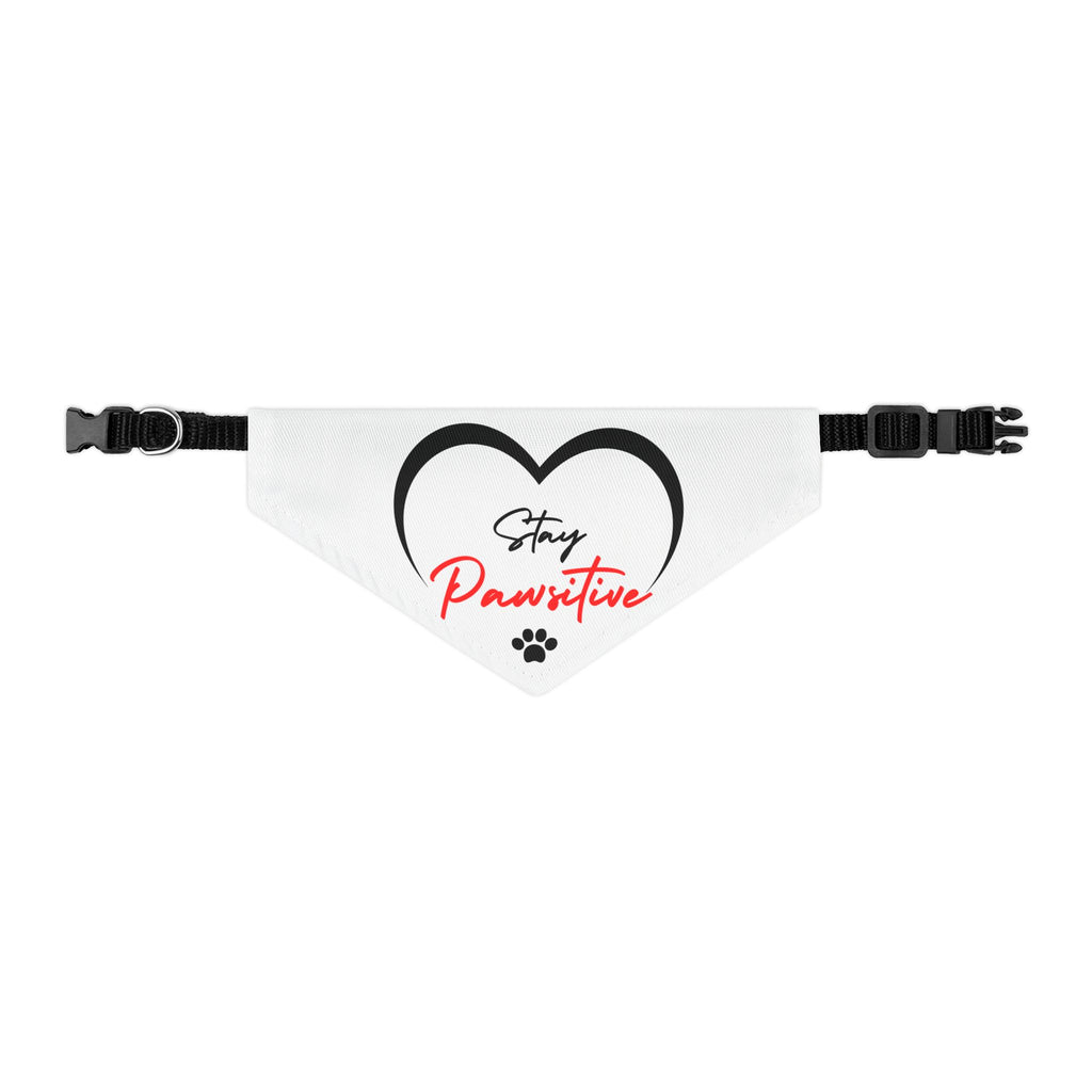 Stay Paw-sitive Pet Bandana Collar - Cute Dog Accessory for Positive Vibes