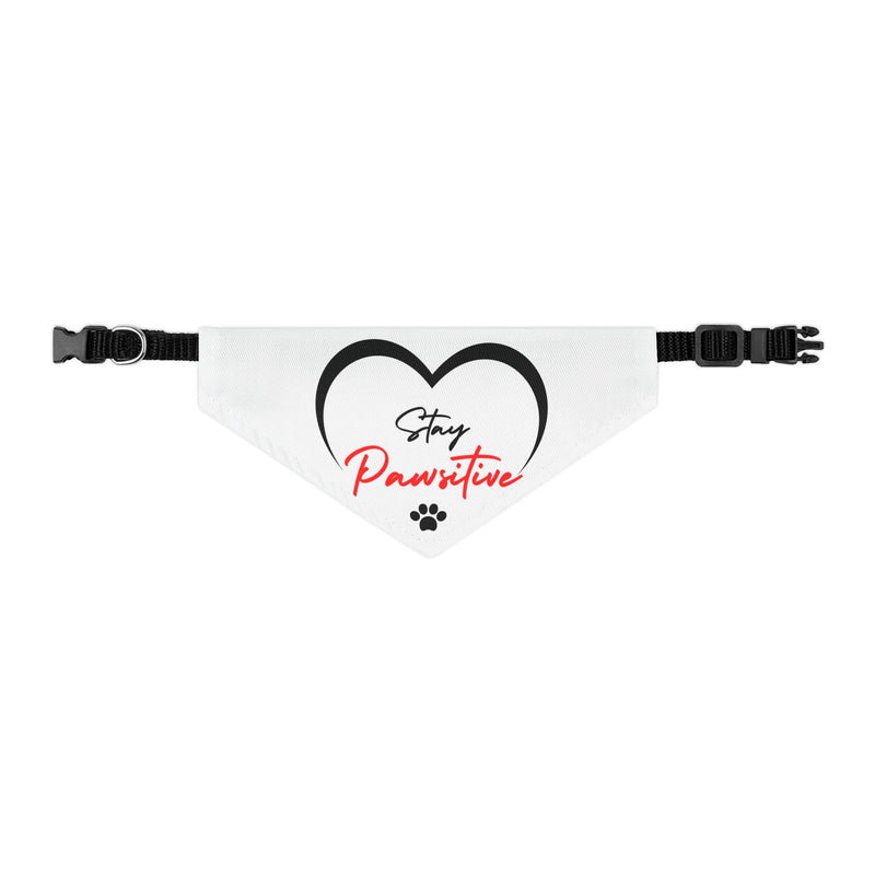 Stay Paw-sitive Pet Bandana Collar - Cute Dog Accessory for Positive Vibes