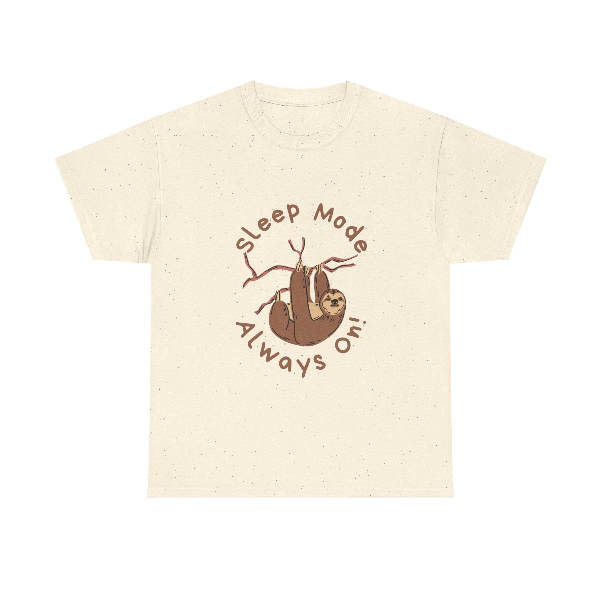 Sleep Mode Sloth Unisex Heavy Cotton Tee - Relaxed Fit T-Shirt