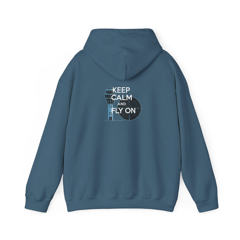 Keep Calm and Fly On  Unisex Heavy Blend™ Hooded Sweatshirt
