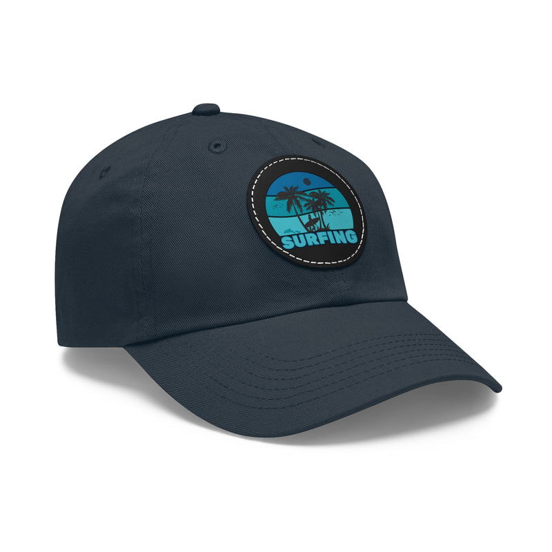Surfing Dad Hat with Leather Patch - Casual Beach Style