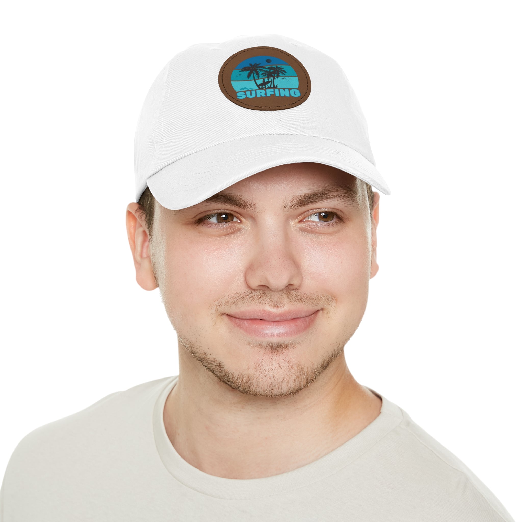 Surfing Dad Hat with Leather Patch - Casual Beach Style