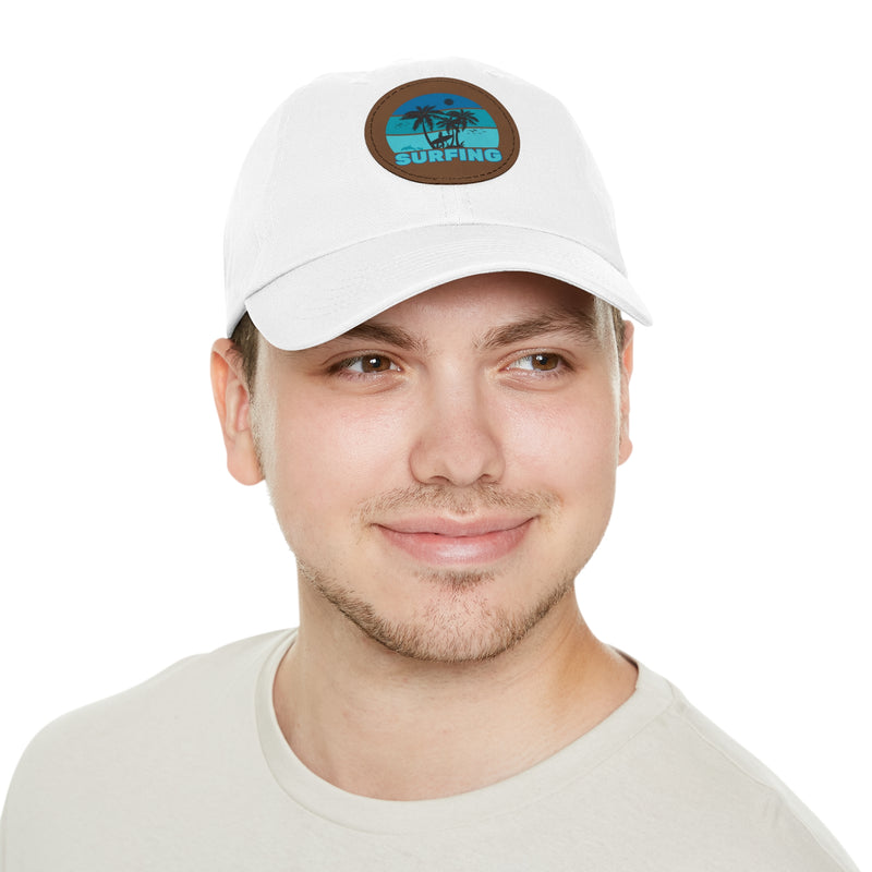 Surfing Dad Hat with Leather Patch - Casual Beach Style