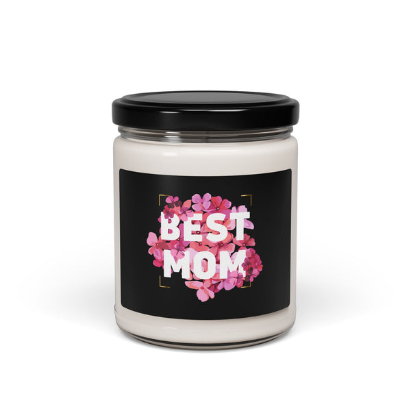 Best Mom Scented Soy Candle - 9oz Floral Gift for Mother's Day