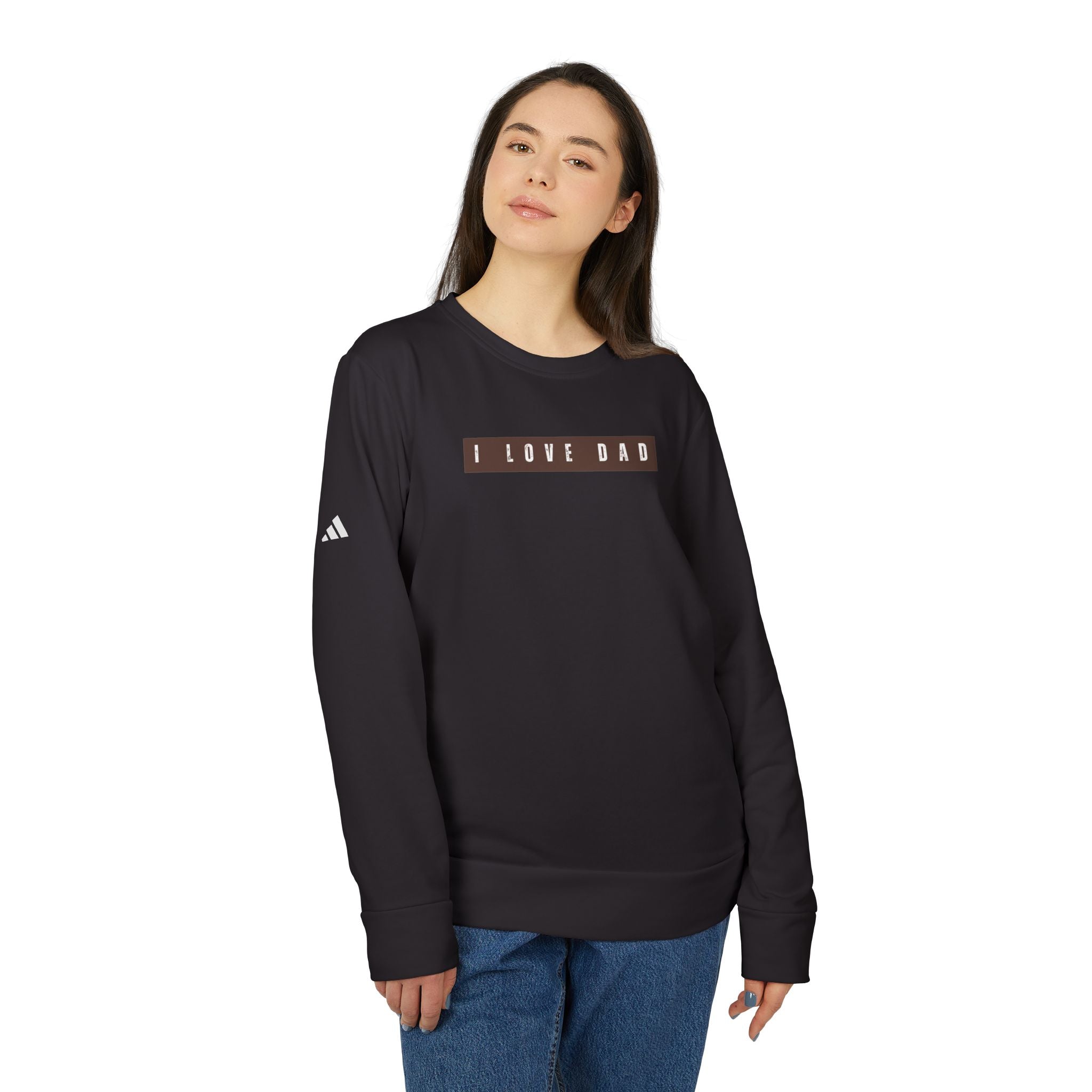I Love Dad Fleece Crewneck Sweatshirt