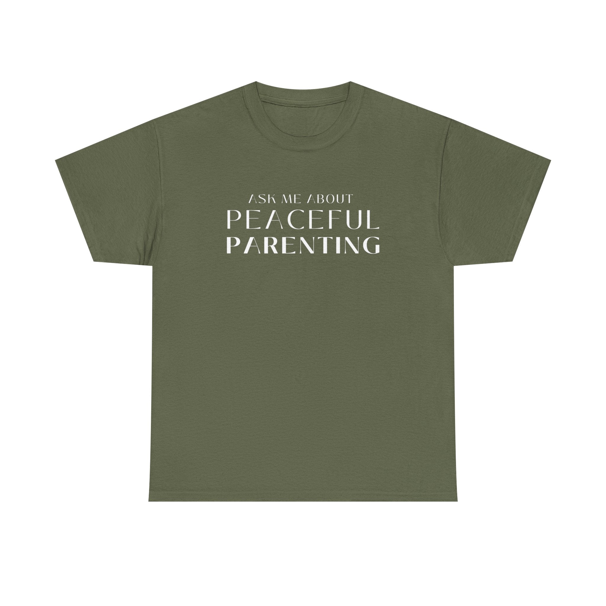 Peaceful Parenting Unisex Heavy Cotton Tee - Comfortable & Thoughtful Gift for Parents