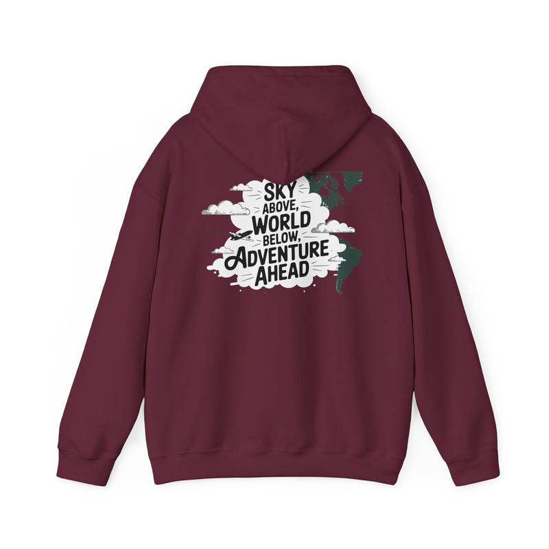 Unisex Heavy Blend™ Hooded Sweatshirt Sky above world below