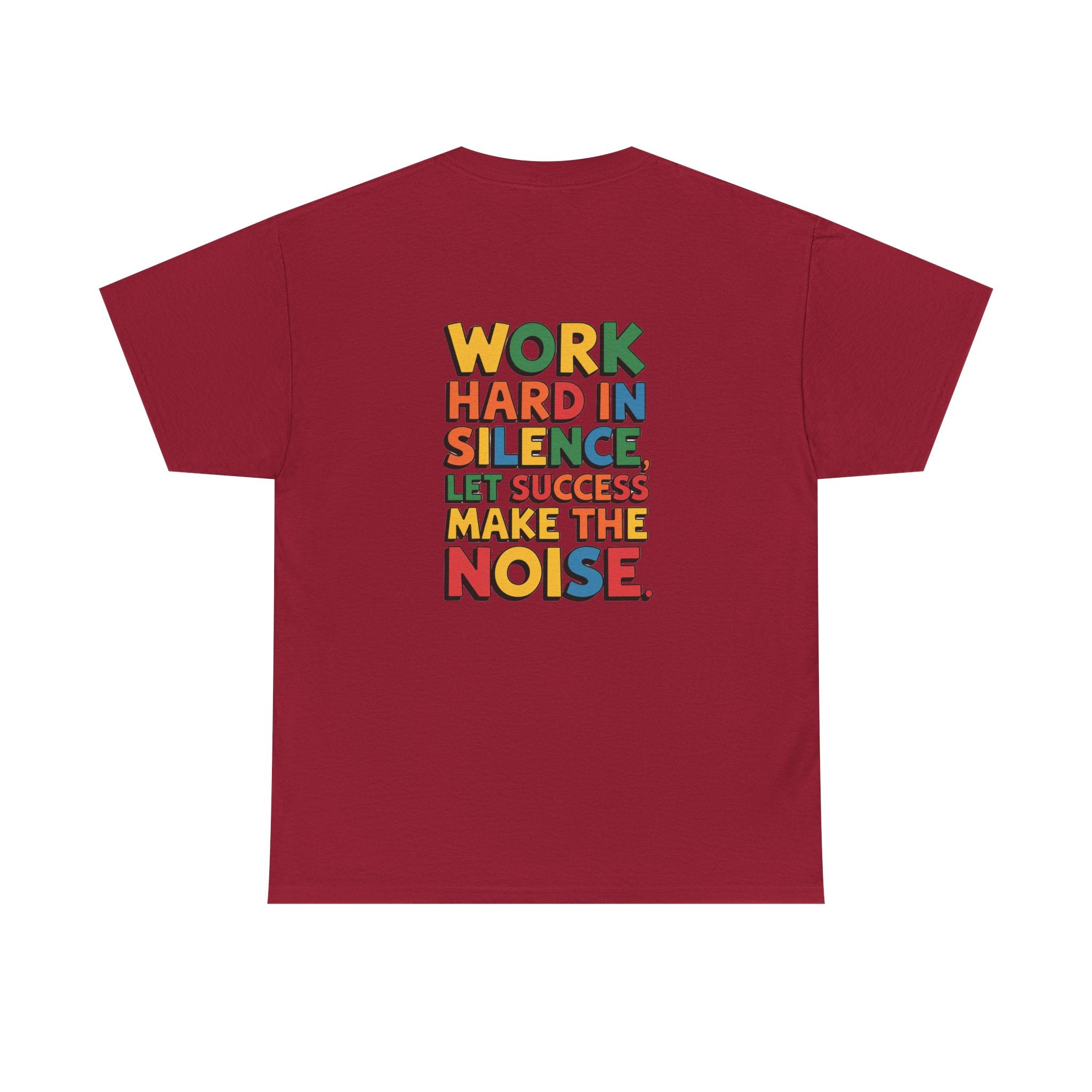 Work hard in Silence Unisex Heavy Cotton Tee for Everyday Style