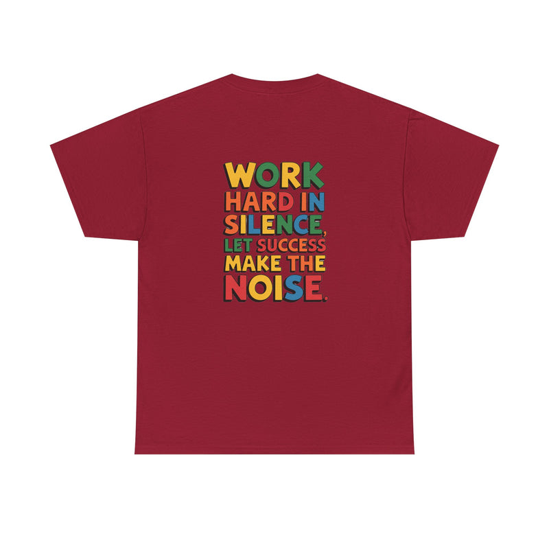 Work hard in Silence Unisex Heavy Cotton Tee for Everyday Style
