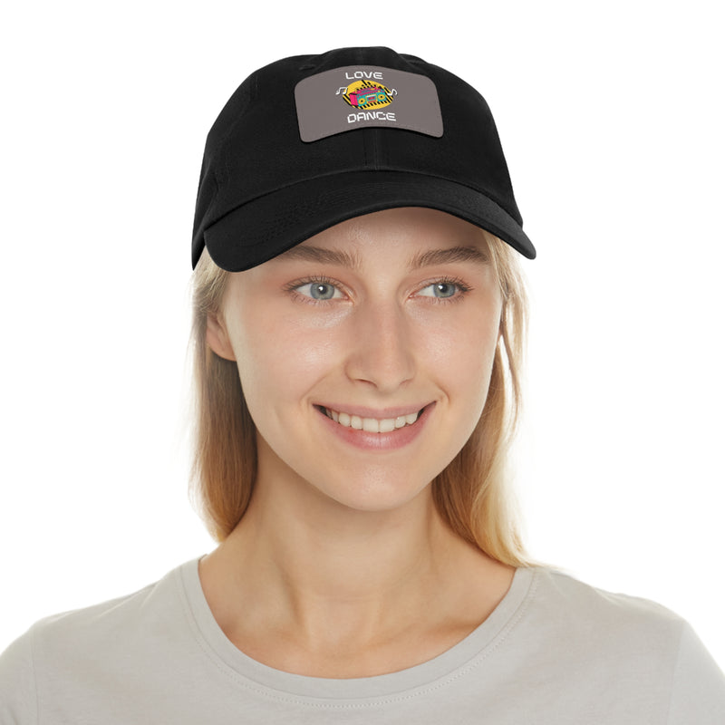 Love Dance Dad Hat with Leather Patch - Casual Style for Dance Lovers