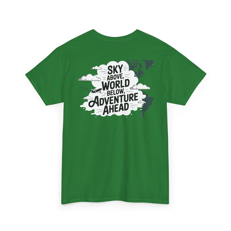 Unisex Heavy Cotton Tee: "sky above world below" T-Shirt