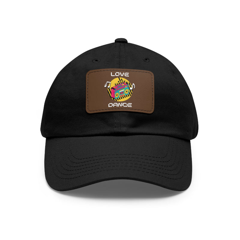 Love Dance Dad Hat with Leather Patch - Casual Style for Dance Lovers