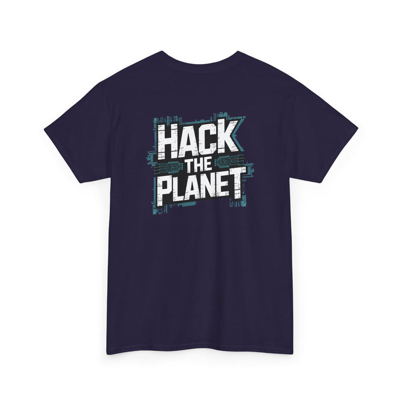 Unisex Heavy Cotton Tee: "Hack the Planet" - T-Shirt