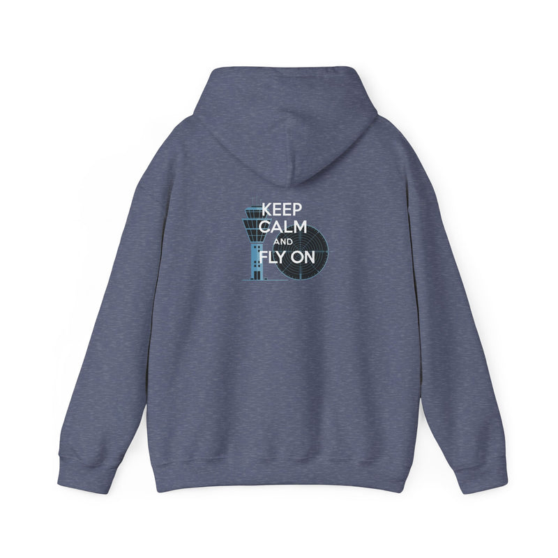 Keep Calm and Fly On  Unisex Heavy Blend™ Hooded Sweatshirt
