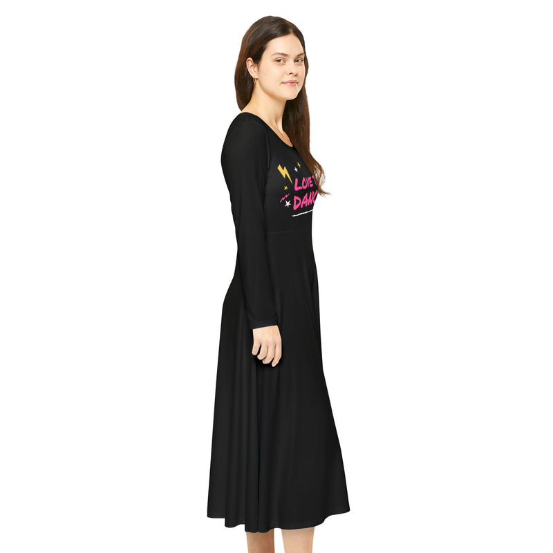 Love to Dance Long Sleeve Dress for Dance Lovers