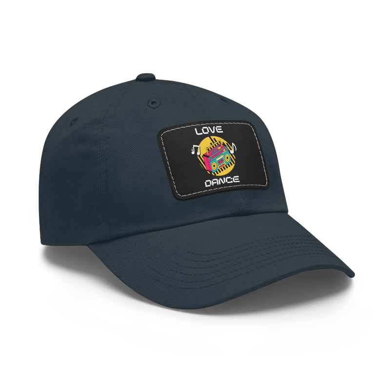 Love Dance Dad Hat with Leather Patch - Casual Style for Dance Lovers