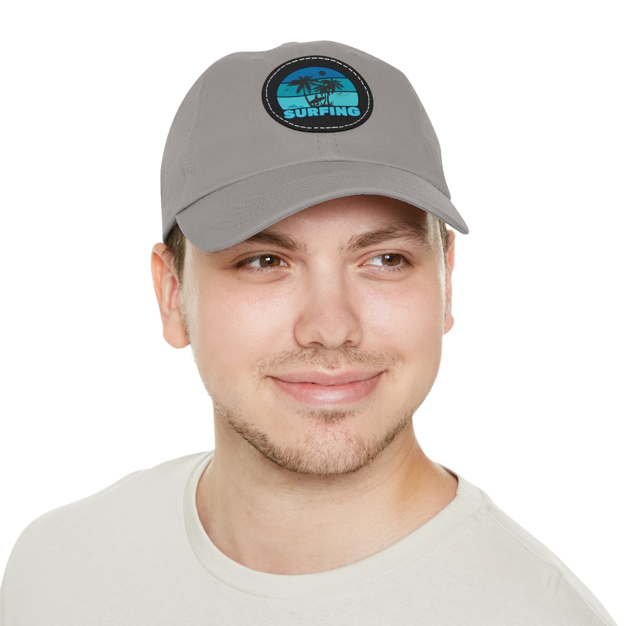 Surfing Dad Hat with Leather Patch - Casual Beach Style