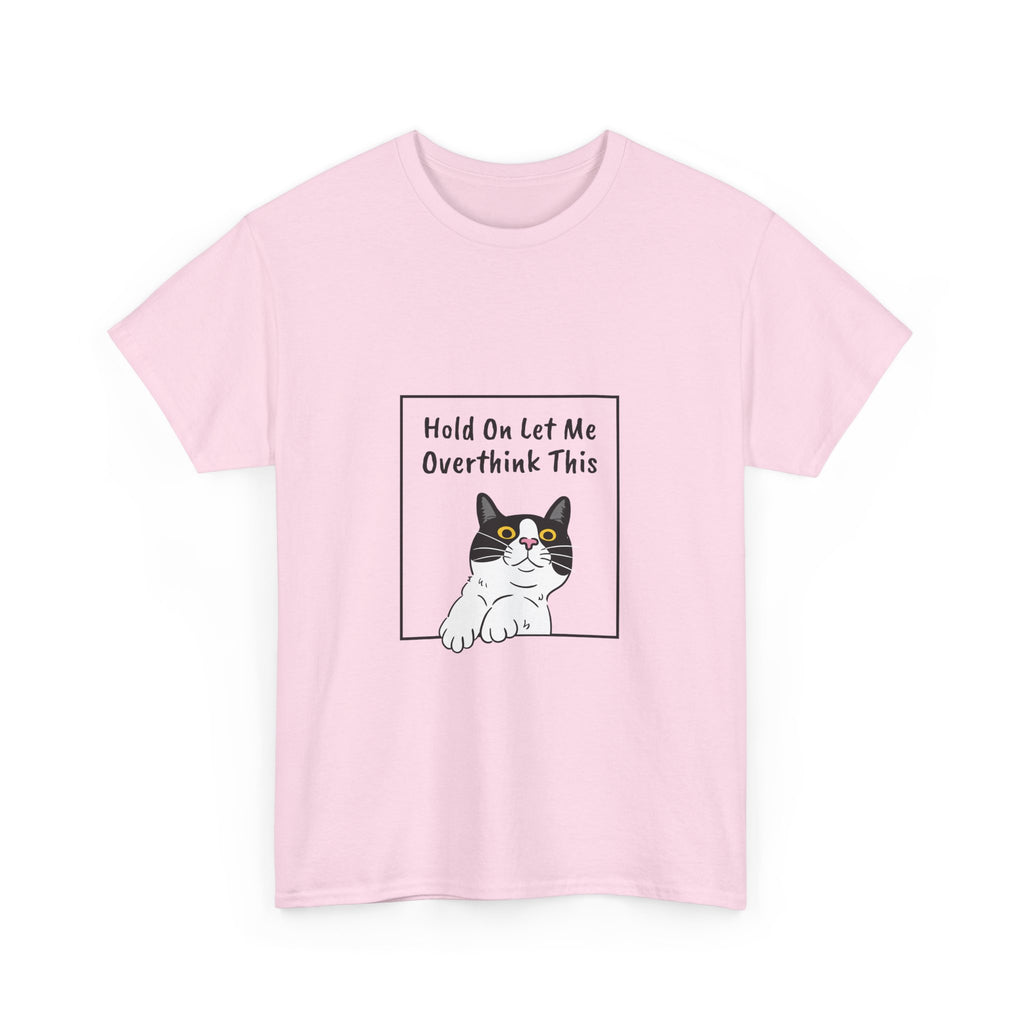 Funny Cat Overthink Tee - Unisex Heavy Cotton Shirt
