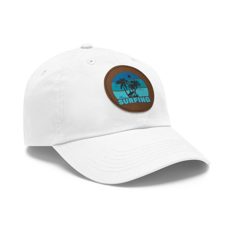 Surfing Dad Hat with Leather Patch - Casual Beach Style