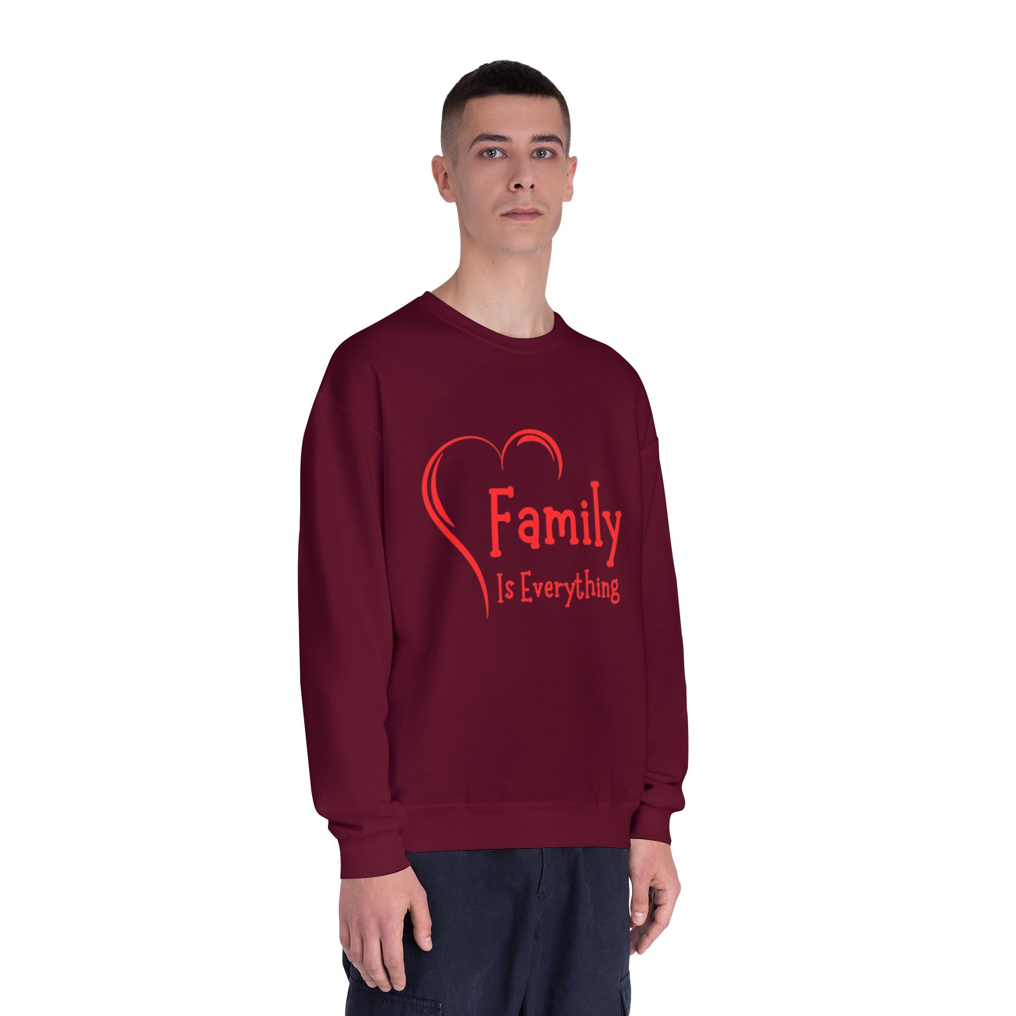 Family Is Everything Crewneck Sweatshirt - Unisex Casual Wear for Family Gatherings
