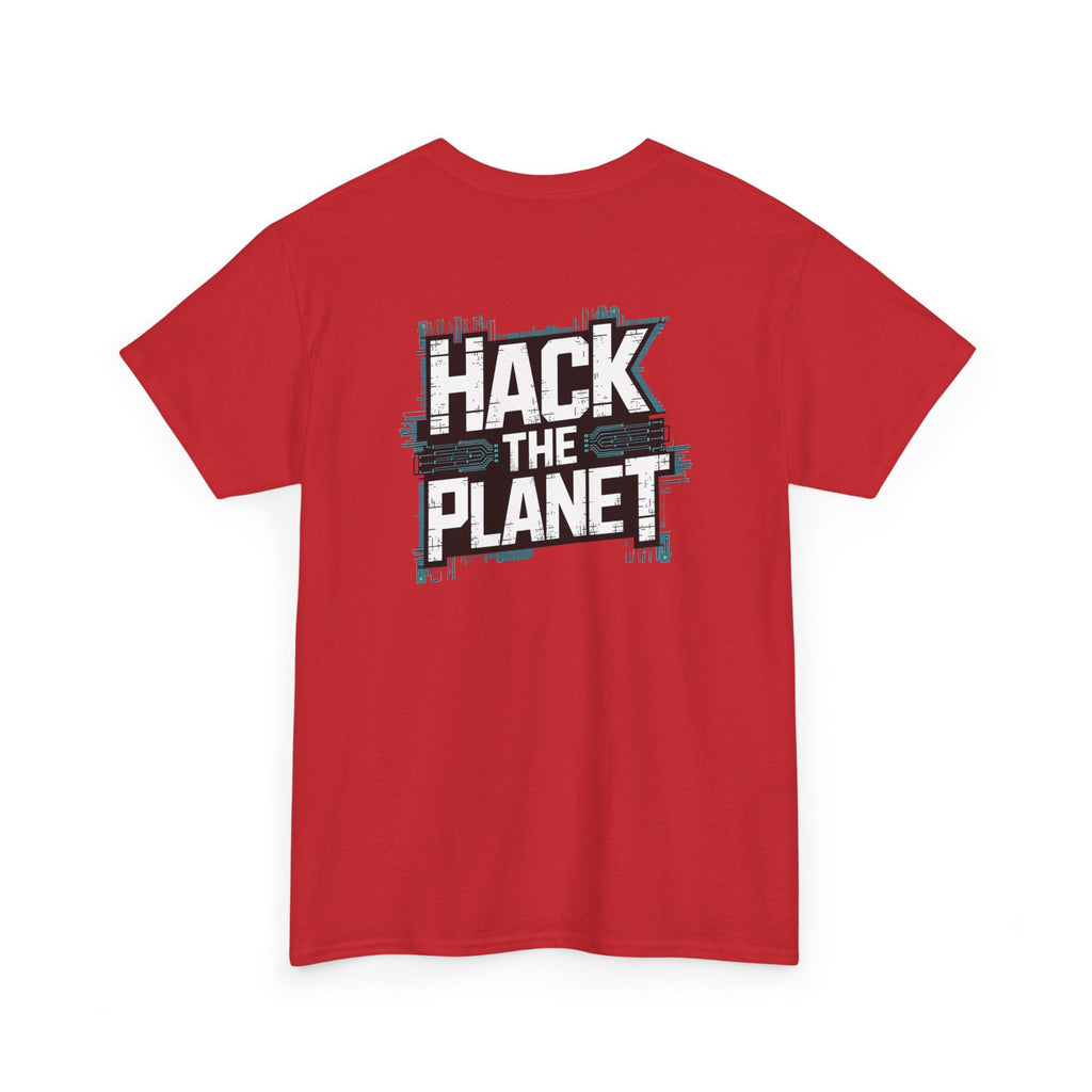 Unisex Heavy Cotton Tee: "Hack the Planet" - T-Shirt
