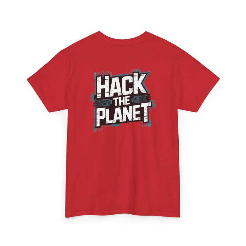 Unisex Heavy Cotton Tee: "Hack the Planet" - T-Shirt