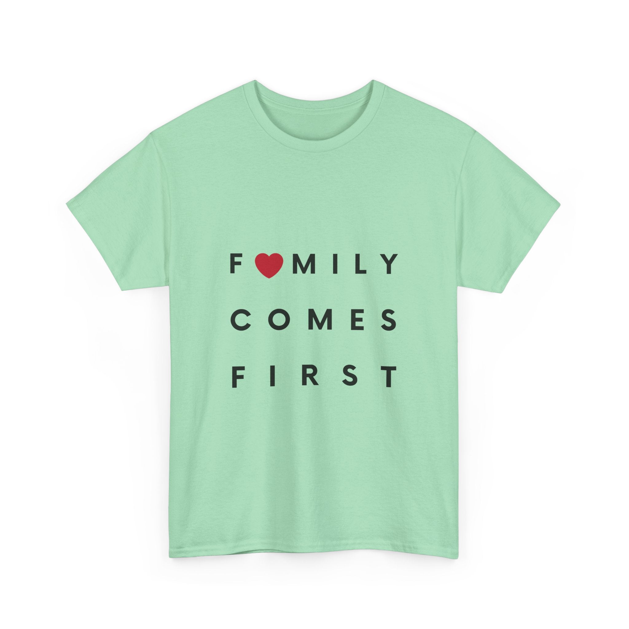 Family Comes First Unisex Heavy Cotton Tee