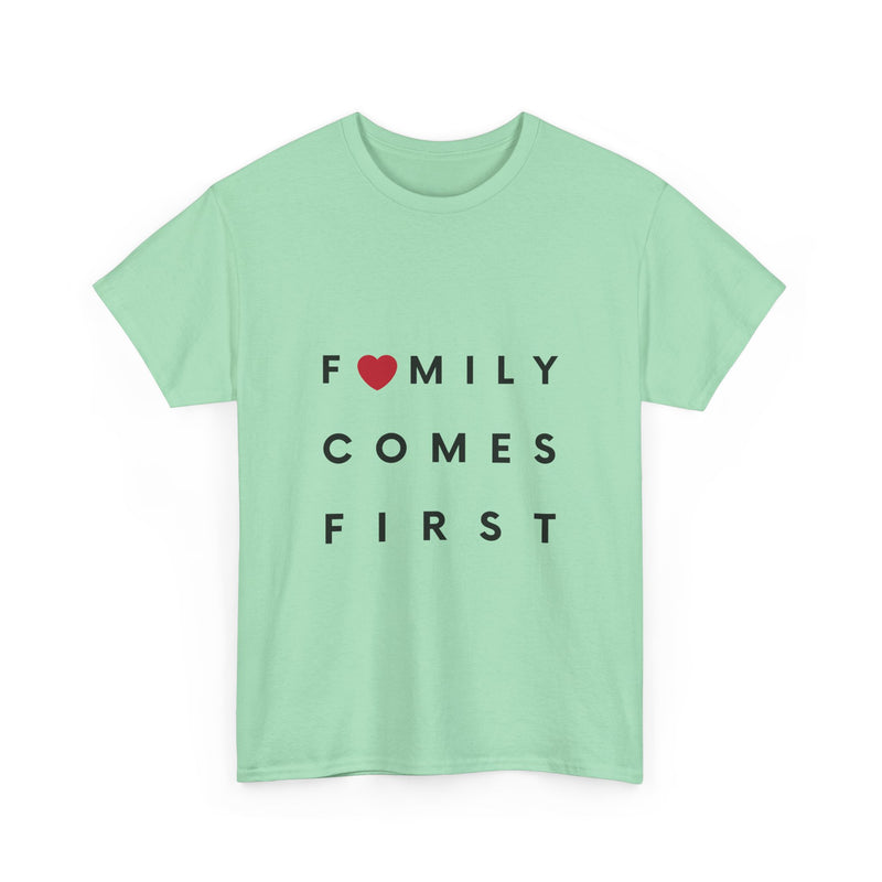 Family Comes First Unisex Heavy Cotton Tee