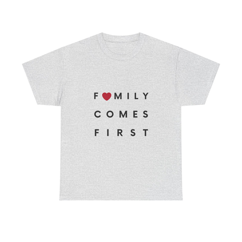 Family Comes First Unisex Heavy Cotton Tee