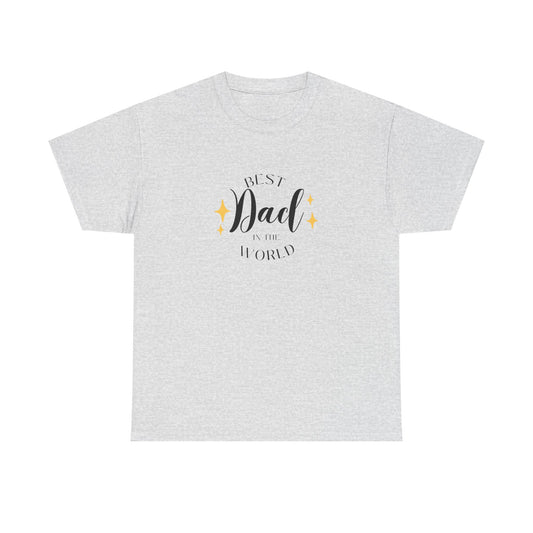 Best Dad Heavy Cotton Tee - Perfect Gift for Father's Day