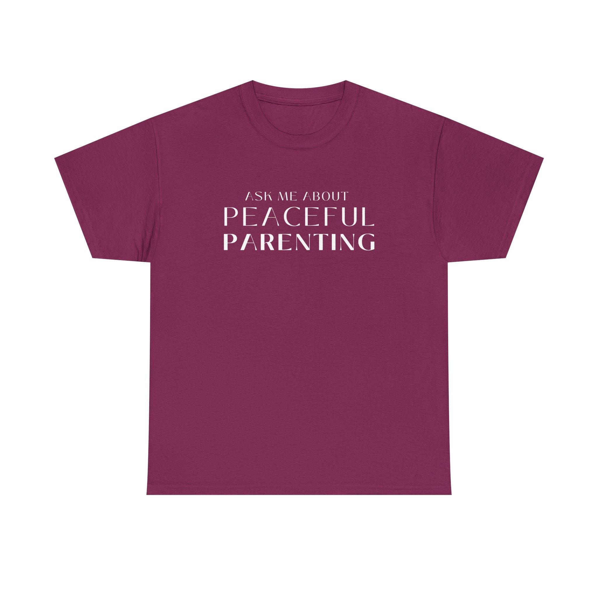 Peaceful Parenting Unisex Heavy Cotton Tee - Comfortable & Thoughtful Gift for Parents