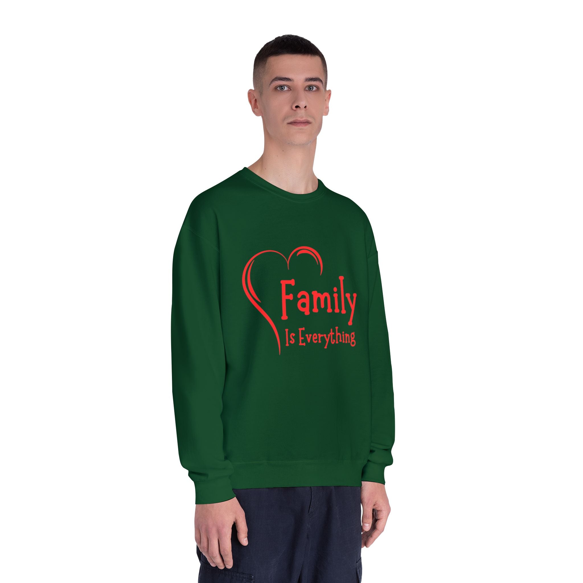 Family Is Everything Crewneck Sweatshirt - Unisex Casual Wear for Family Gatherings