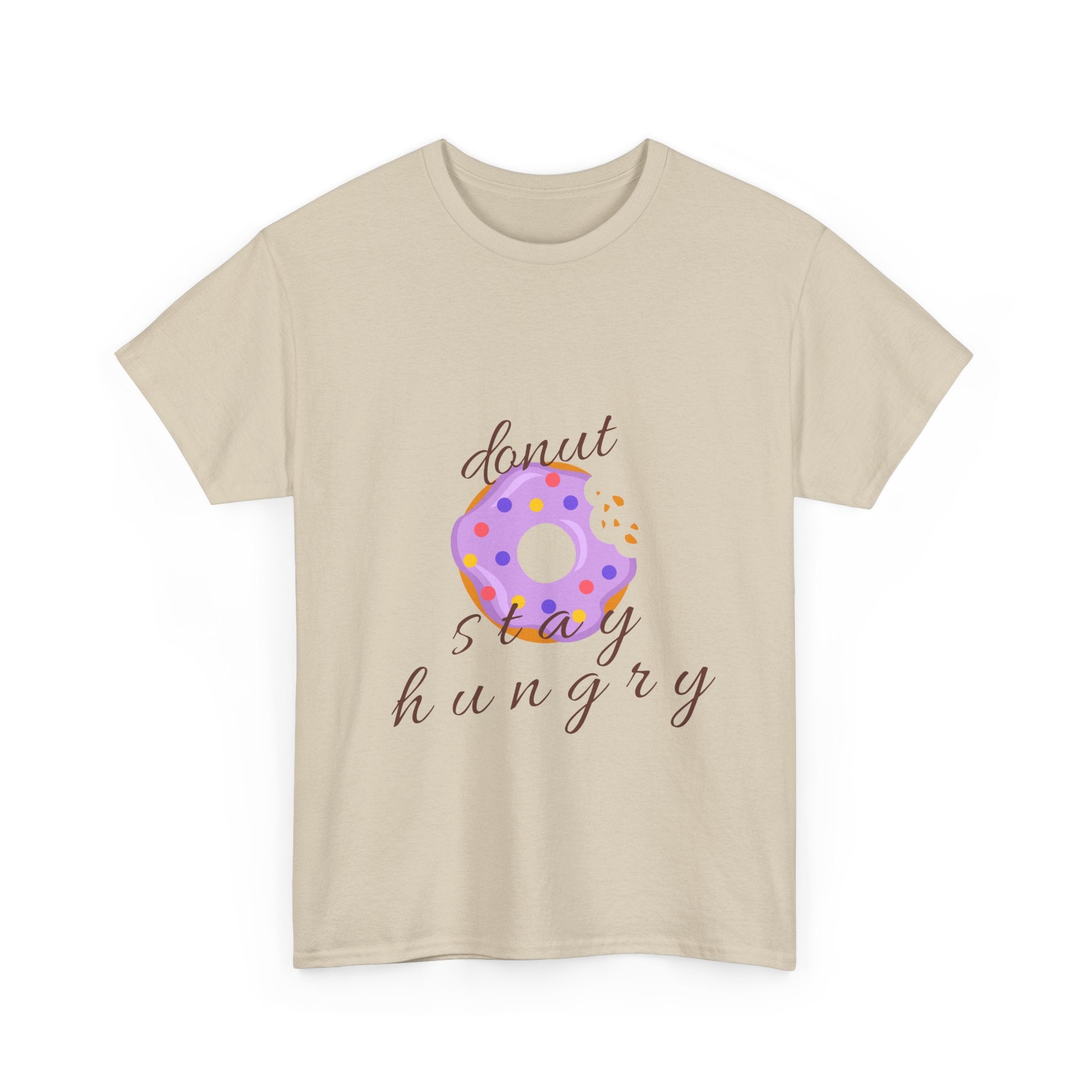 Donut Stay Hungry Unisex Heavy Cotton Tee - Fun and Stylish T-Shirt for Food Lovers